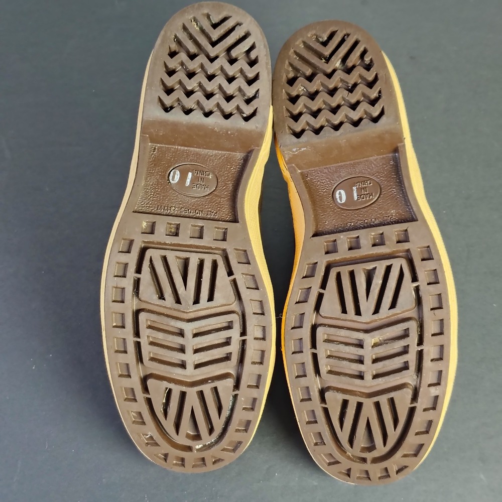 XTRATUF Mens Ankle Deck Boots Size 10 Brown Neoprene Rubber Waterproof Fishing - Picture 11 of 12